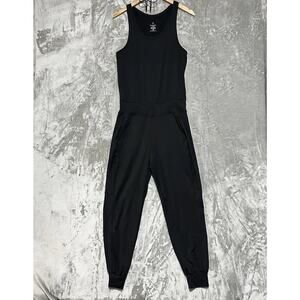 Sweaty Betty Gary Sleeveless Jumpsuit Romper Womens Size S Black Athleisure Soft